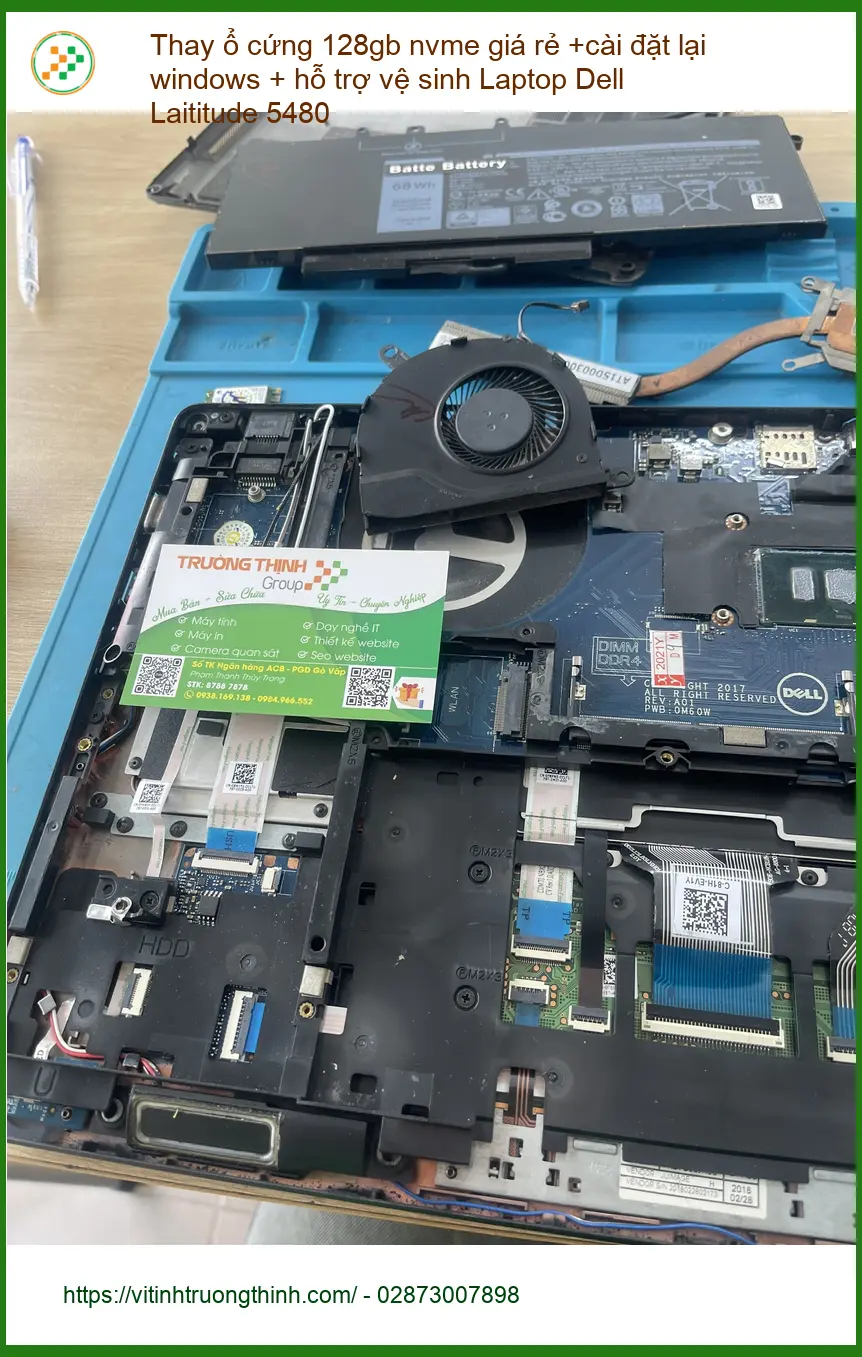 Chú An thay ổ cứng NVMe, cài Win Laptop Dell 5480 Quận Phú Nhuận ảnh thực tế 1
