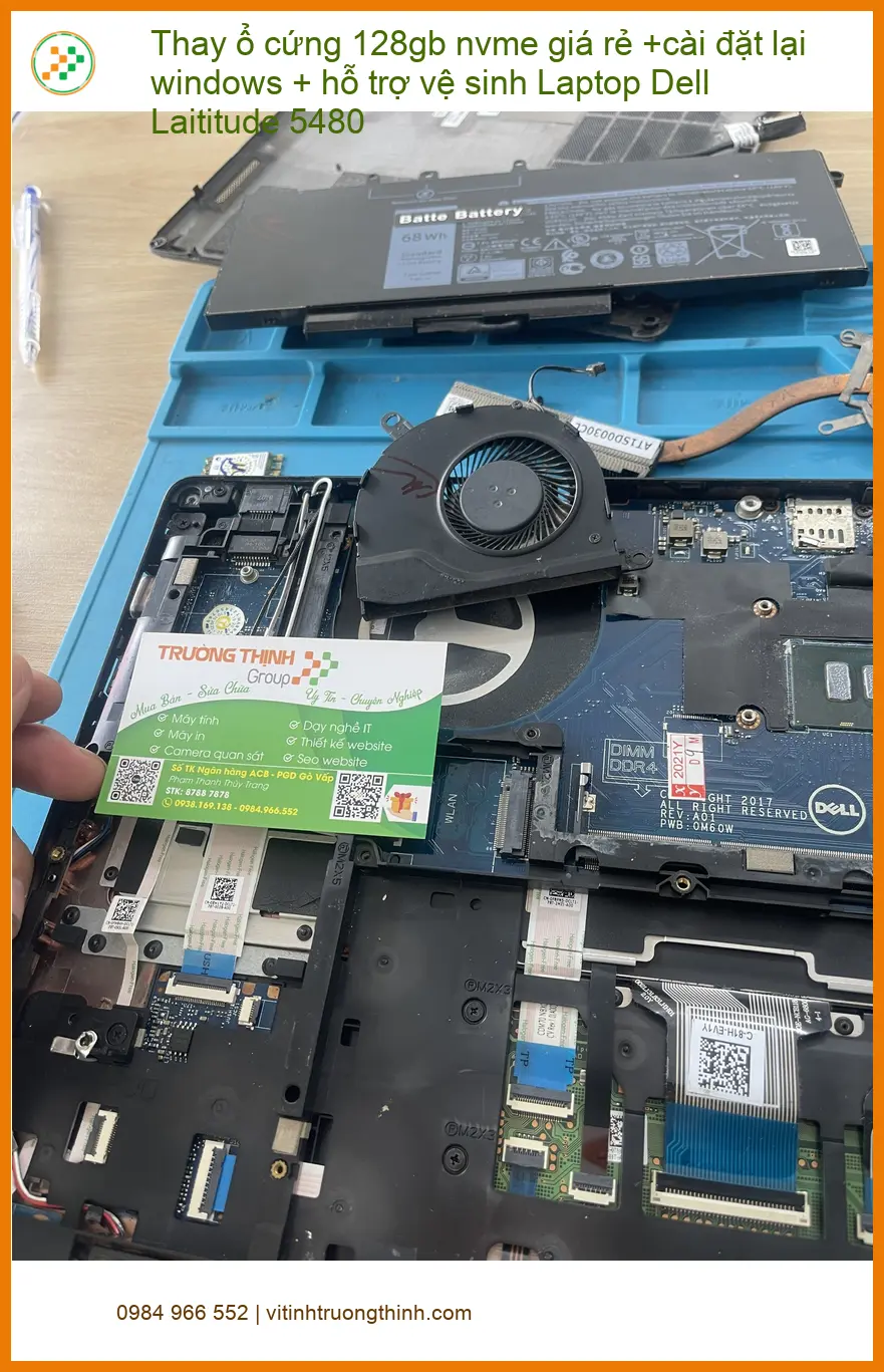 Chú An thay ổ cứng NVMe, cài Win Laptop Dell 5480 Quận Phú Nhuận ảnh thực tế 2