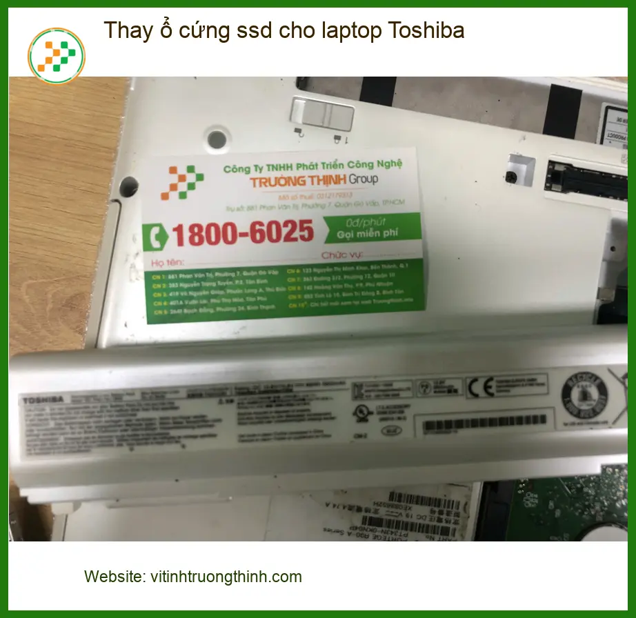 Anh Phước thay ổ cứng ssd laptop Toshiba Quận Bình Tân lấy liền ảnh thực tế 1