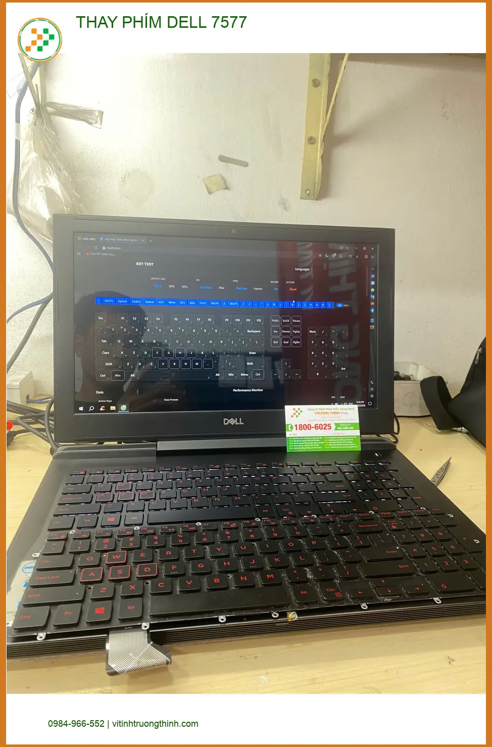 Tiệm Thay Phím DELL 7577 Quận Gò Vấp Lấy liền - Anh Khang và ca lấy liền ảnh thực tế 2