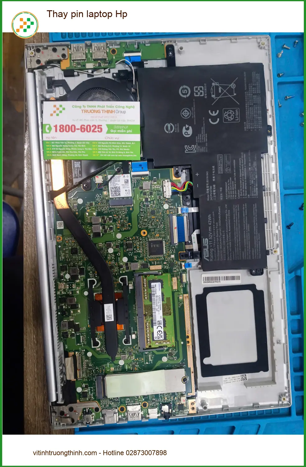 Anh Hoài kỹ sư gặp sự cố pin hao nhanh - Chỗ Thay pin laptop Hp Quận Tân Phú lấy ngay ảnh thực tế 1