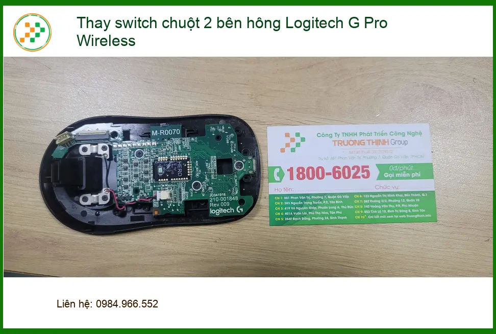 Anh Khoa review trải nghiệm thay switch chuột Logitech G Pro Wireless Quận Bình Tân