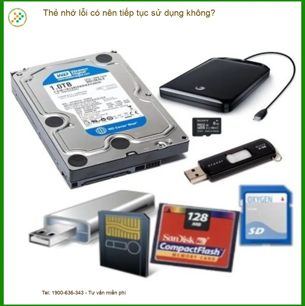 Khôi Phục Dữ Liệu Thẻ nhớ lỗi có nên dùng tiếp? - Tư vấn từ chuyên gia Vi Tính
