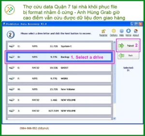 Khôi Phục Dữ Liệu Quận 7 tại nhà – Gọi thợ cứu data khẩn cấp
