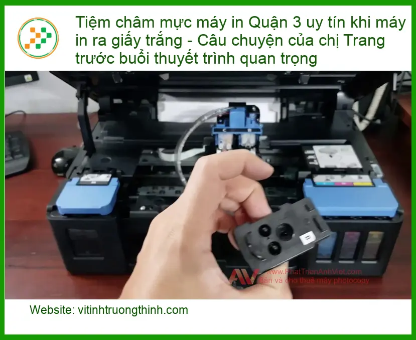 Sửa Chữa Nạp Mực Máy In Quận 3 ra giấy trắng - Điện thoại công ty xử lý gấp