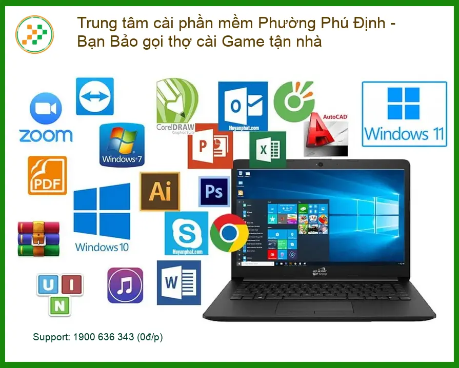 Laptop Trung tâm cài phần mềm Phường Phú Định - Thợ cài game tận nhà TPHCM