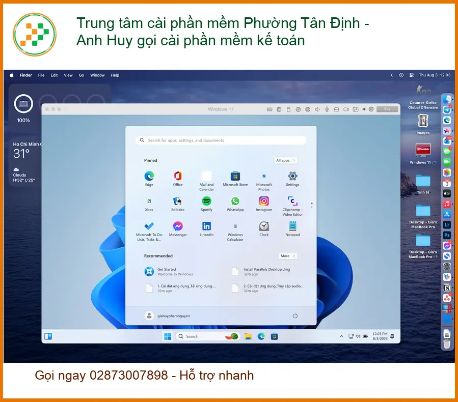 Laptop Trung tâm cài phần mềm Phường Tân Định - Thợ cài nhanh TPHCM
