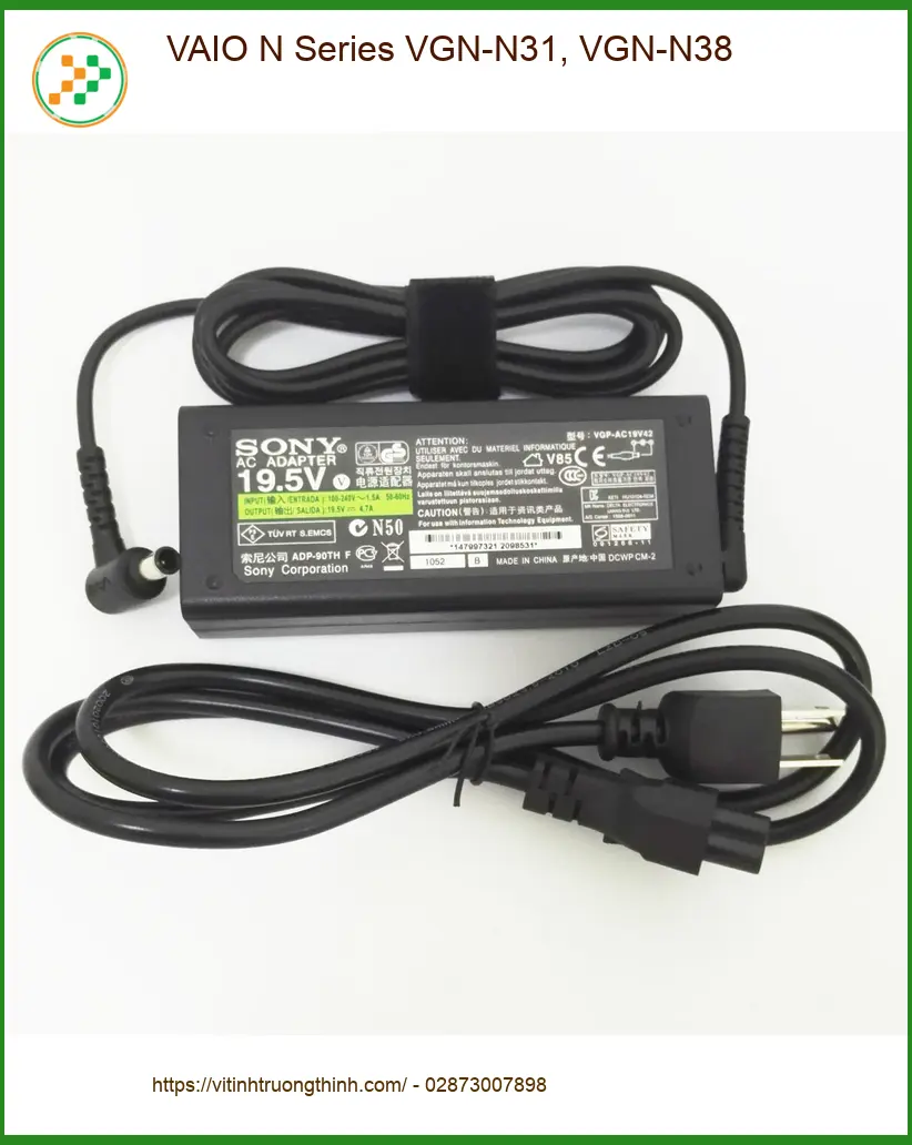 Sạc Laptop VAIO N Series VGN-N31, VGN-N38 - Cửa Hàng Gần Nhất TPHCM