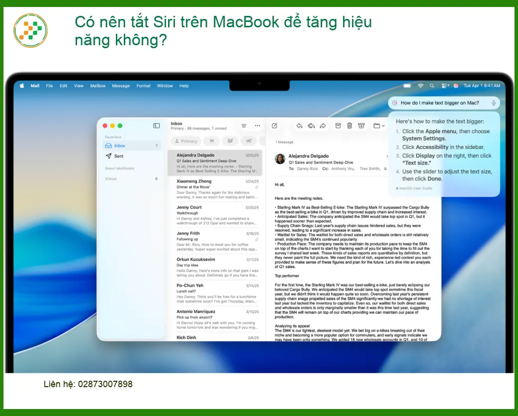 Macbook Có nên tắt Siri trên MacBook để tăng hiệu năng? – Tư vấn kỹ thuật