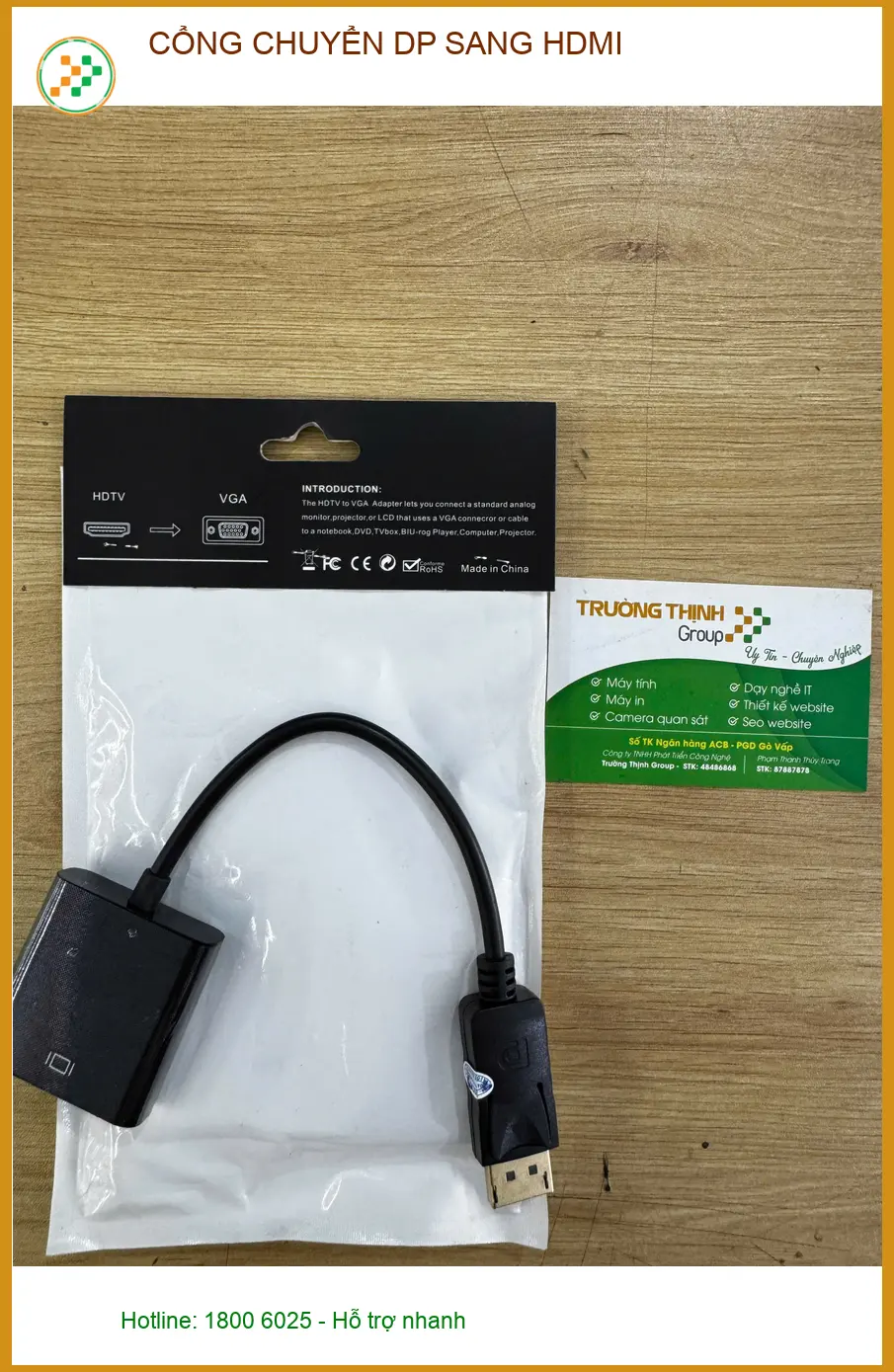 Anh Kiệt nhân viên IT tìm mua CỔNG CHUYỂN DP SANG HDMI Quận 10 uy tín
