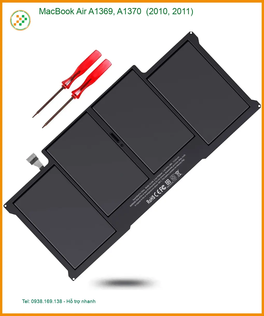 Pin Laptop MacBook Air A1369 A1370 – Thay Pin Nhanh Tại TPHCM