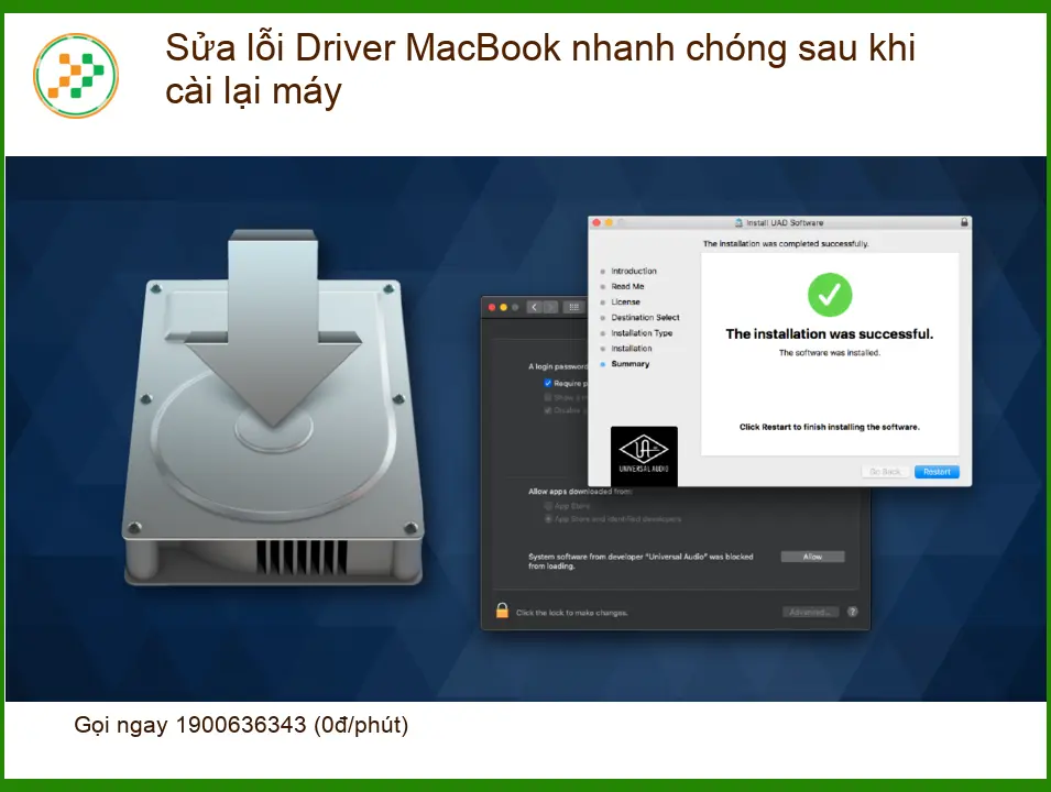 Macbook Sửa lỗi Driver nhanh sau cài lại – Trung tâm