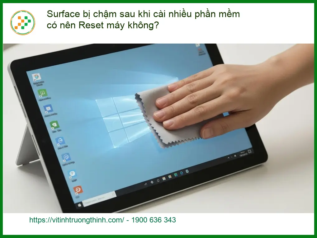 Surface bị chậm sau cài phần mềm, có nên Reset? – Chuyên gia tư vấn