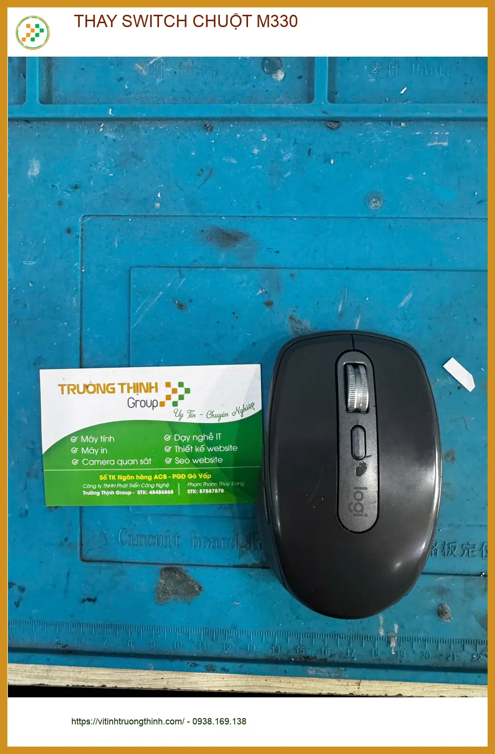 Chú Phát kiến trúc sư ở Quận 10 thay switch chuột M330 lấy ngay