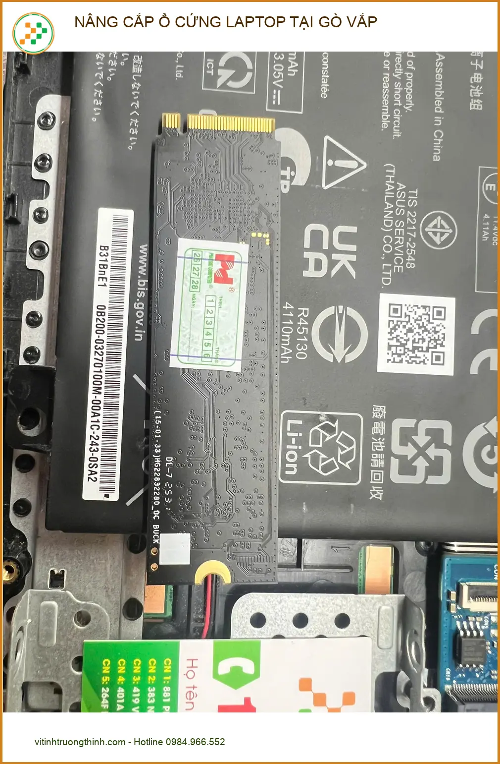 Anh Quân kiến trúc sư nâng cấp ổ cứng laptop tại Gò Vấp review ảnh thực tế 1
