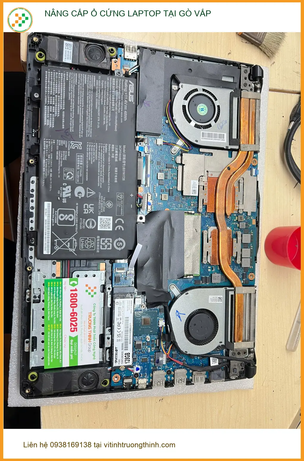 Anh Quân kiến trúc sư nâng cấp ổ cứng laptop tại Gò Vấp review ảnh thực tế 2