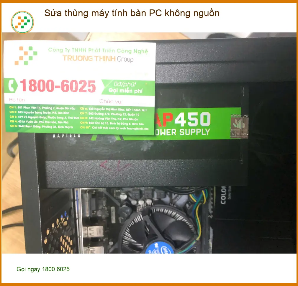 Anh Khoa lo lắng thùng máy tính bàn PC không nguồn ở Bình Tân ảnh thực tế 1