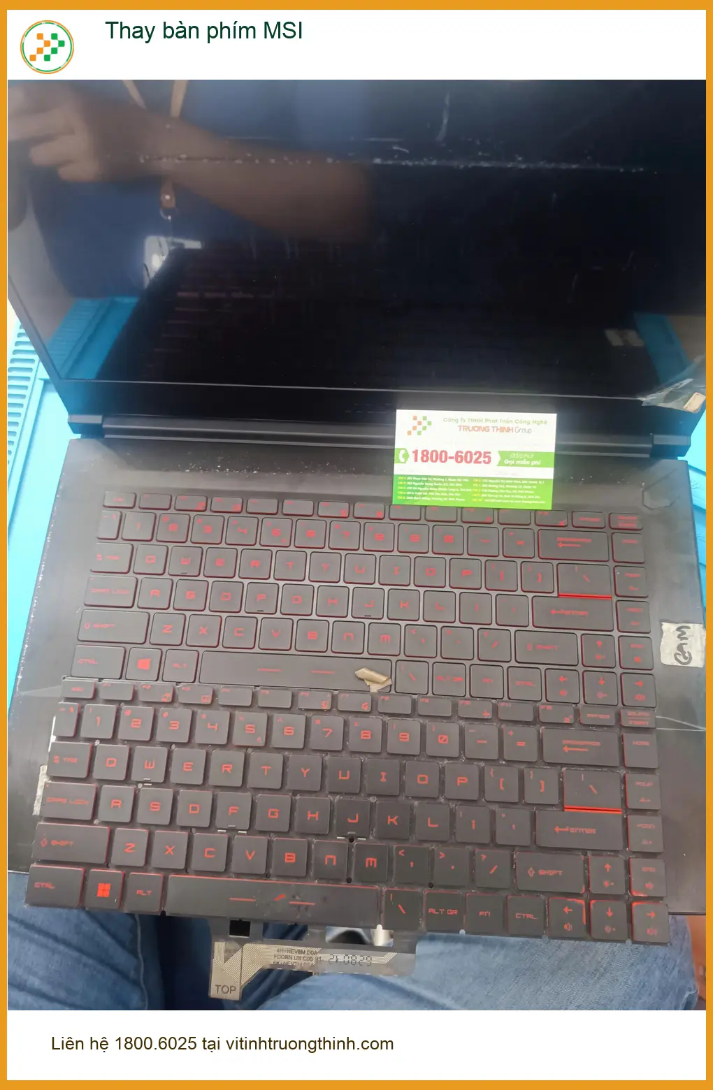 Thợ thay bàn phím MSI Quận Tân Phú lấy liền - Anh Tùng kế toán review