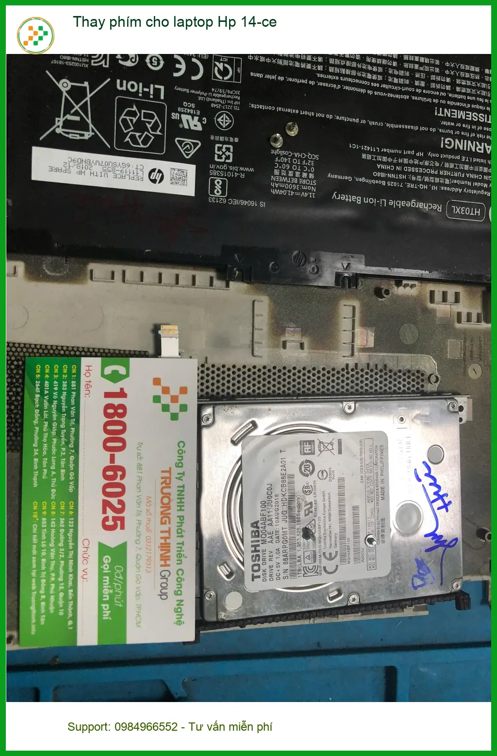 Chỗ Thay phím laptop Hp 14-ce Q.Bình Tân – Anh Khoa sinh viên tìm chỗ rẻ