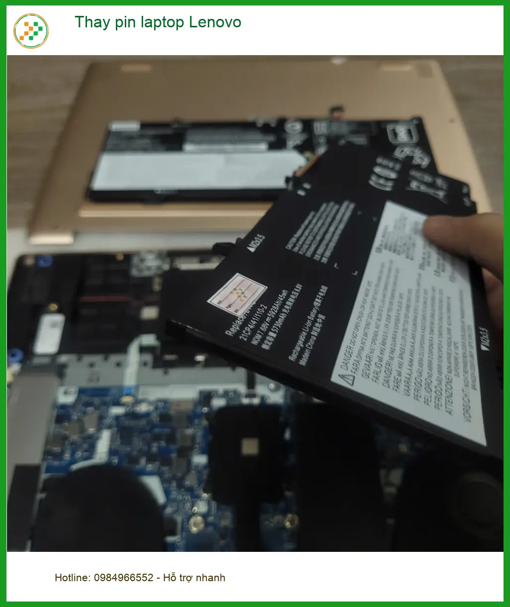 Anh Thịnh kiến trúc sư thay pin laptop Lenovo tại Quận Tân Bình – Giá tốt