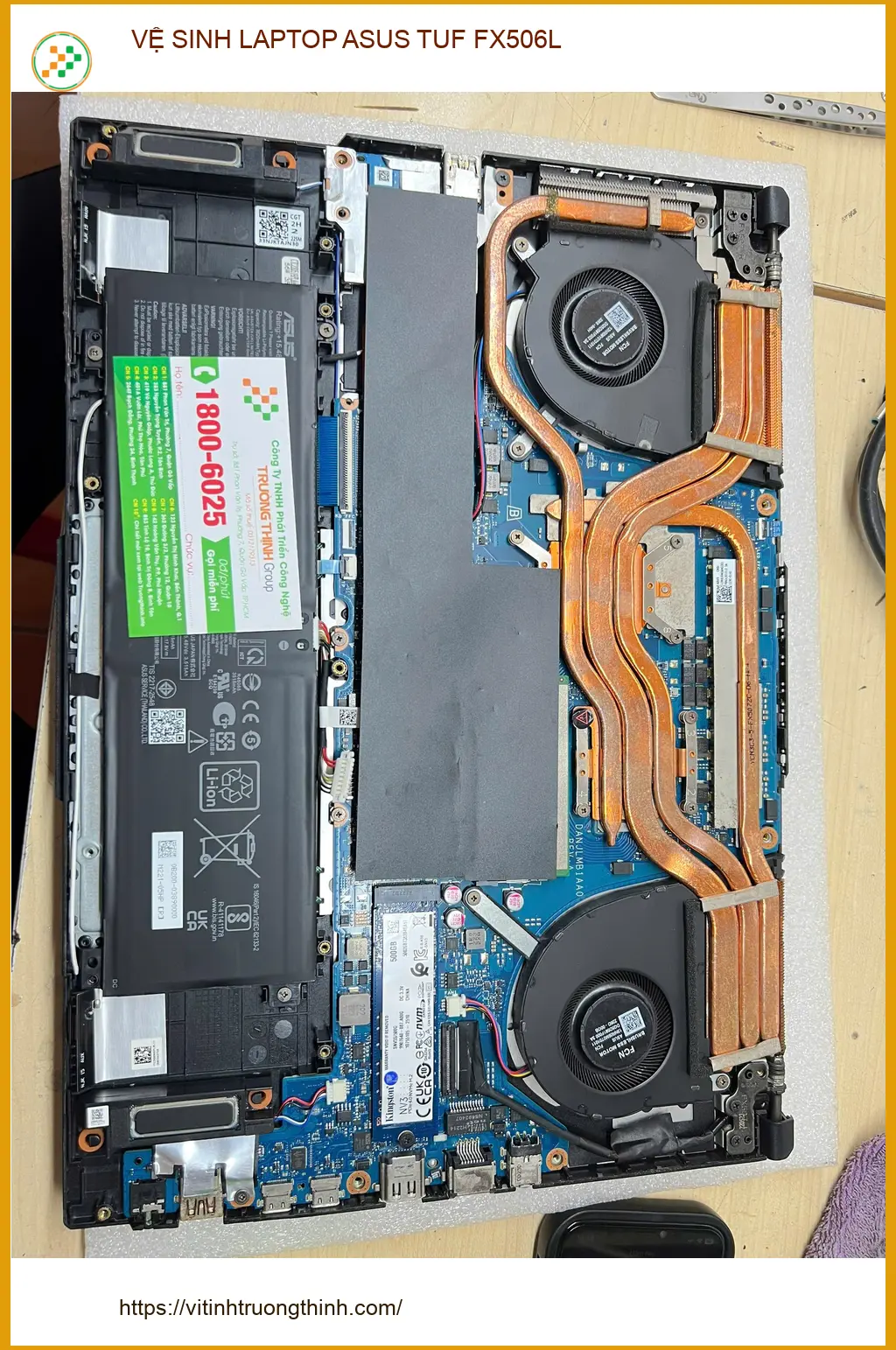 Trung tâm vệ sinh laptop Asus TUF FX506L Quận Gò Vấp uy tín