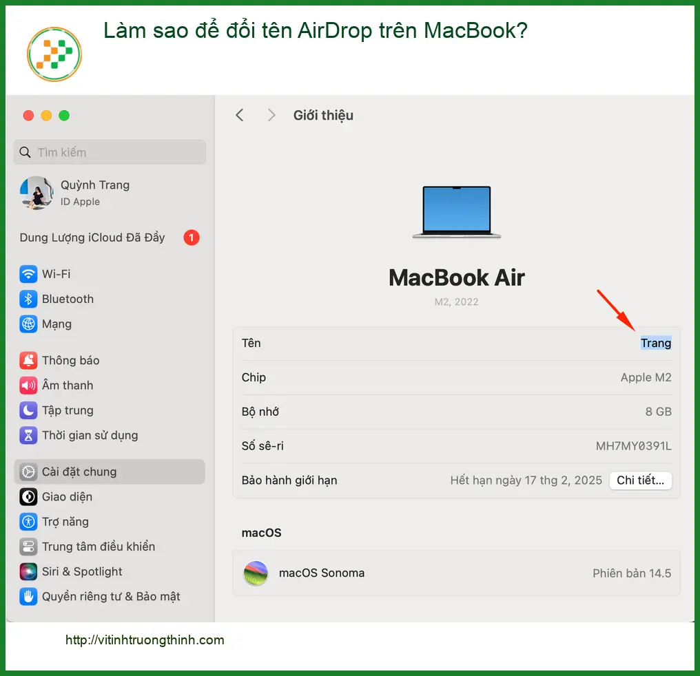 Macbook Làm sao để đổi tên AirDrop – Cách tự xử lý tại nhà