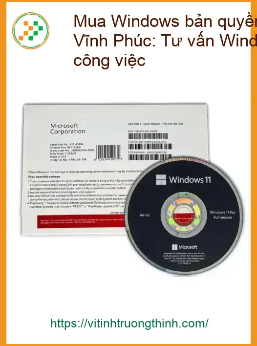 Windows Mua bản quyền Vĩnh Tường, Phúc – Tư vấn từ chuyên gia kỹ thuật