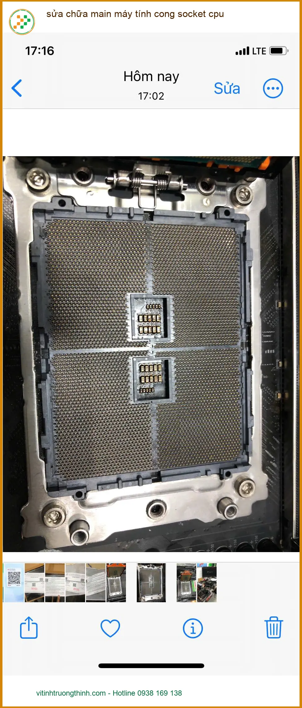 Cô Mai thiết kế tìm chỗ sửa main máy tính cong socket cpu Quận Bình Thạnh ảnh thực tế 2
