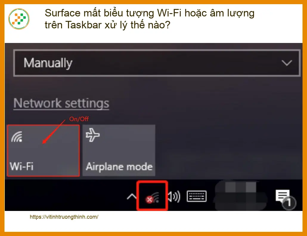Surface mất biểu tượng Wi-Fi, âm lượng Taskbar - Cách khắc phục tại nhà