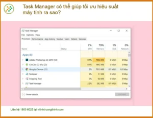 PC Task Manager tối ưu hiệu suất máy tính ra sao? – Tư vấn chuyên gia