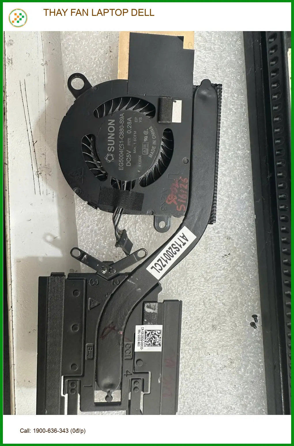 Cô Bích giáo viên review dịch vụ Thay fan laptop Dell Quận Gò Vấp uy tín