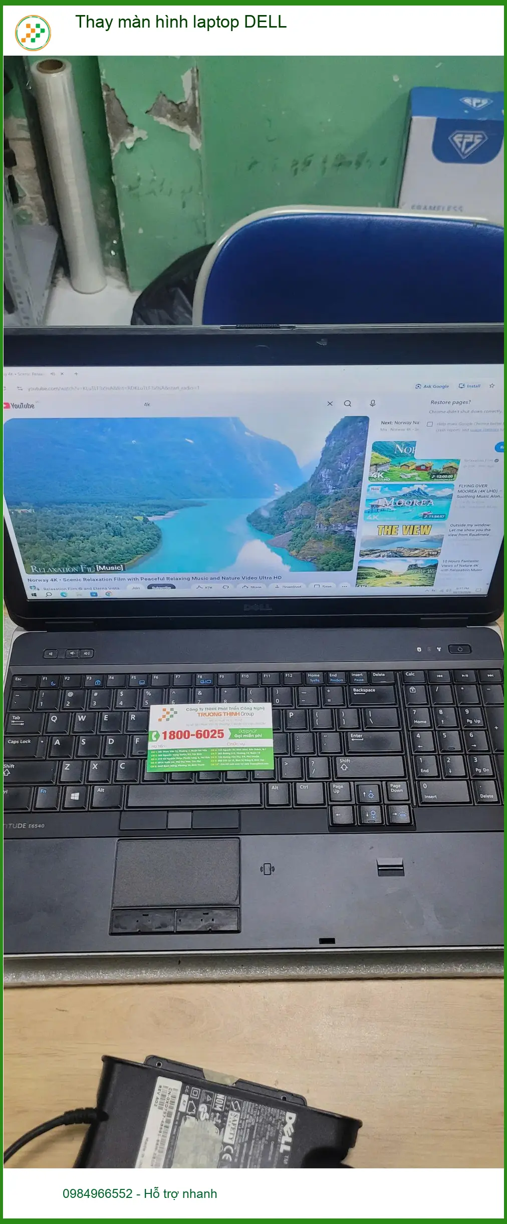 Anh Duy lập trình viên: Thay màn hình laptop DELL Quận Bình Tân lấy liền