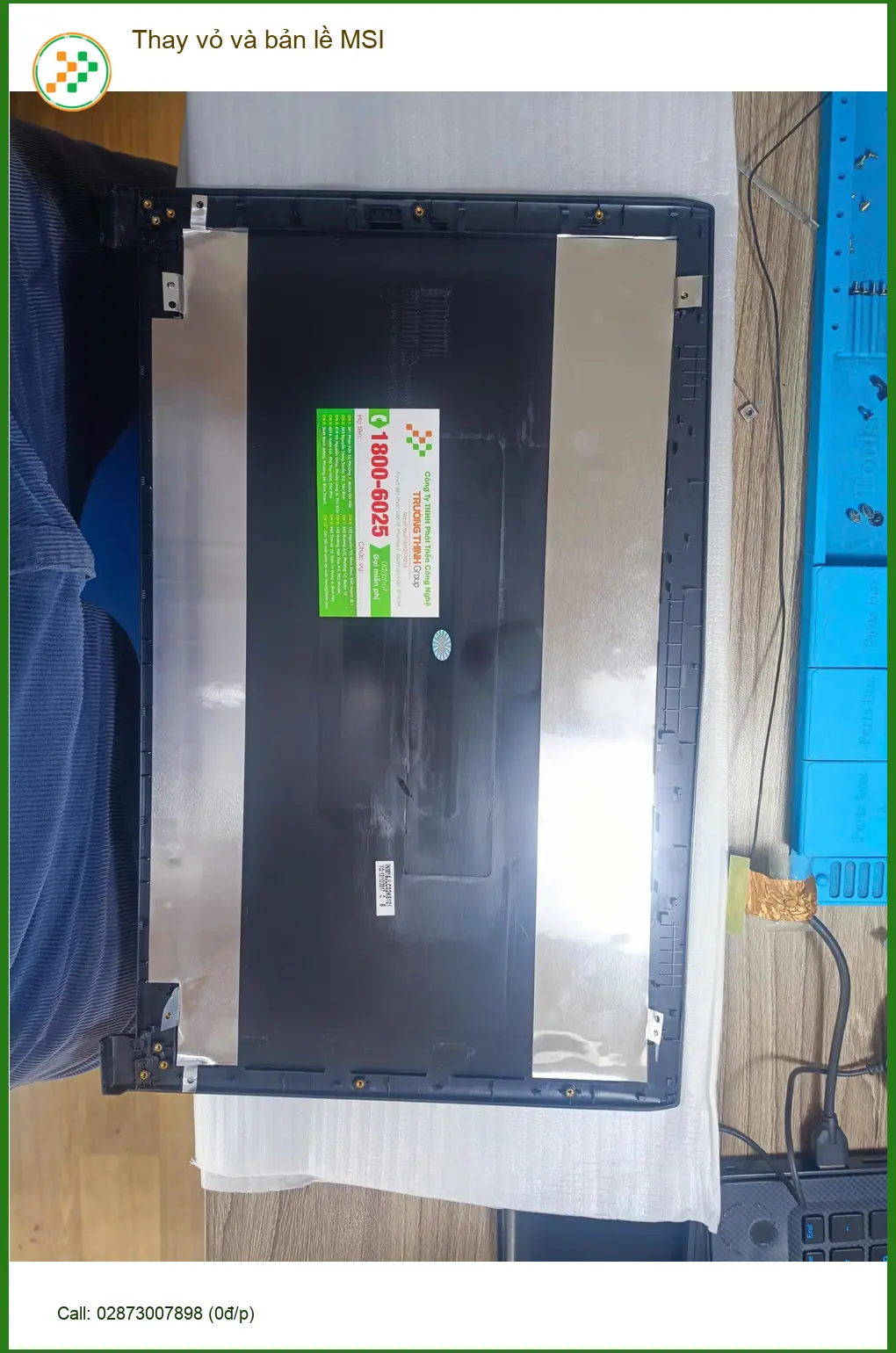 Anh Quân bất cẩn – Thay vỏ và bản lề MSI Quận Tân Phú uy tín