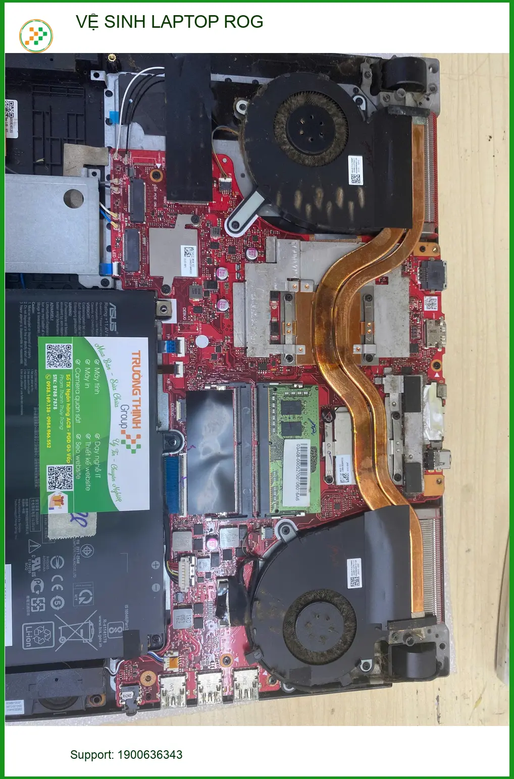 Anh Hải kỹ sư review Trung tâm Vệ sinh LAPTOP ROG Quận Gò Vấp uy tín ảnh thực tế 1