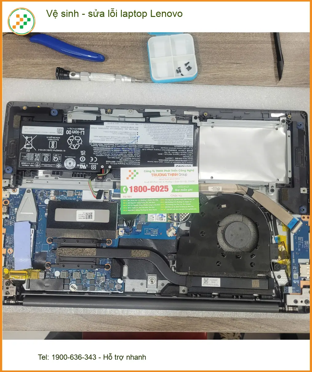 Chị Thảo cần vệ sinh – sửa lỗi laptop Lenovo ở Quận Tân Bình
