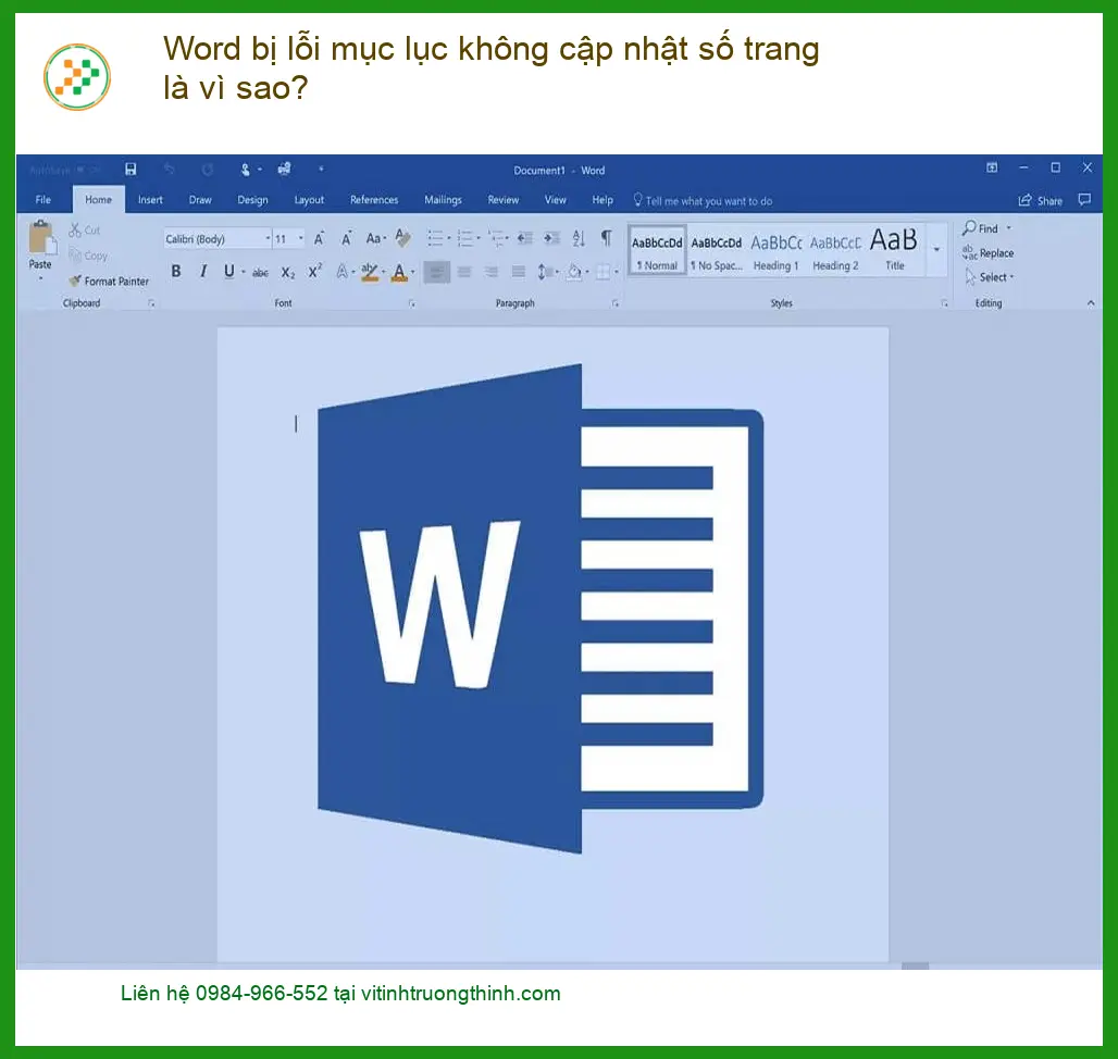 Word bị lỗi mục lục không cập nhật số trang – Dịch vụ khắc phục tận nơi